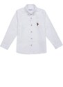 U.S. Polo Assn. Erkek Çocuk Beyaz Uzun Kollu Basic Gömlek