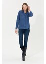 U.S. Polo Assn. Kadın Mavi Uzun Kollu Gömlek
