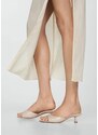 Mango Kadın Rugan Görünümlü Topuklu Sandalet Ten Rengi
